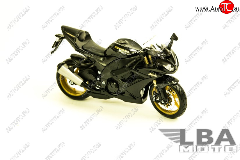 1 599 р. Модель мотоцикла Kawasaki Ninja ZX-10R Черного цвета масштаб 112  лб-00000319  с доставкой в г. Керчь