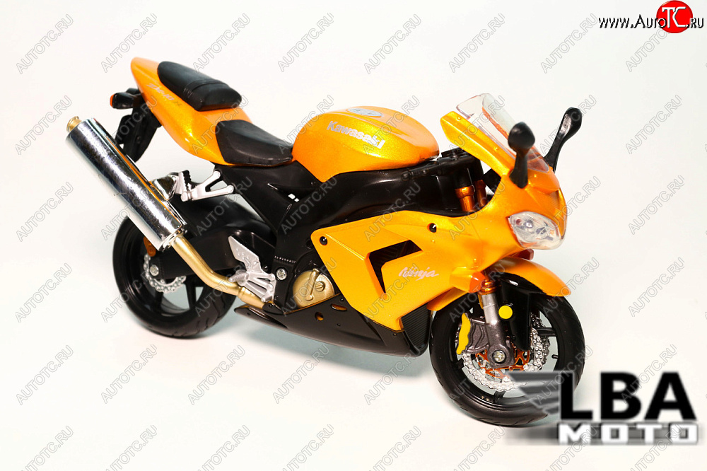 1 599 р. Модель мотоцикла Kawasaki Ninja ZX-10R Оранжевого цвета масштаб 112  лб-00000326  с доставкой в г. Керчь