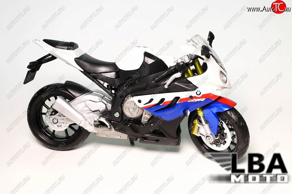 1 599 р. Модель мотоцикла BMW S1000RR Бело-Синего цвета масштаб 112  лб-00000329  с доставкой в г. Керчь