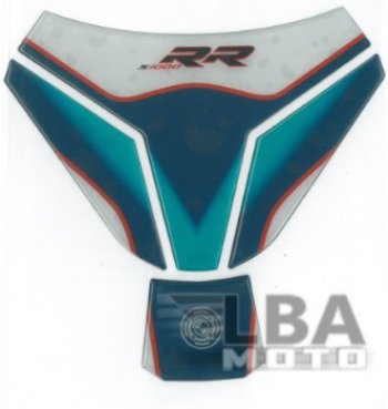 1 549 р. Наклейка на бак для мотоцикла BMW S1000RR Бело-Сине-Голубая Широкая  пм-00017084  с доставкой в г. Керчь. Увеличить фотографию 2