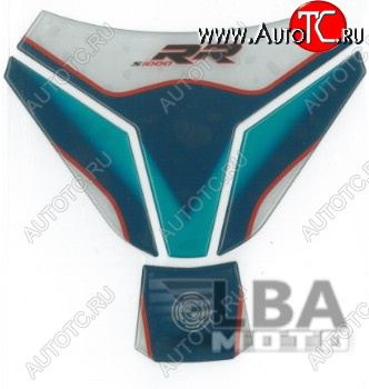 1 549 р. Наклейка на бак для мотоцикла BMW S1000RR Бело-Сине-Голубая Широкая  пм-00017084  с доставкой в г. Керчь
