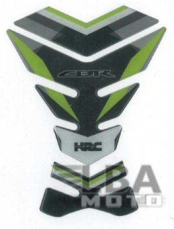 1 549 р. Наклейка на бак для мотоцикла Honda CBR HRC Черно-Зелёная  пм-00017087  с доставкой в г. Керчь. Увеличить фотографию 2
