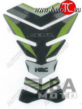 1 549 р. Наклейка на бак для мотоцикла Honda CBR HRC Черно-Зелёная  пм-00017087  с доставкой в г. Керчь