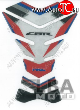 1 549 р. Наклейка на бак для мотоцикла Honda CBR HRC Бело-Красная  пм-00017089  с доставкой в г. Керчь