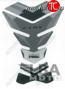 1 329 р. Наклейка на бак для мотоцикла Honda CBR HRC Серая  пм-00017091  с доставкой в г. Керчь