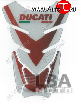 1 549 р. Наклейка на бак для мотоцикла Ducati Бело-Красная  пм-00017097  с доставкой в г. Керчь