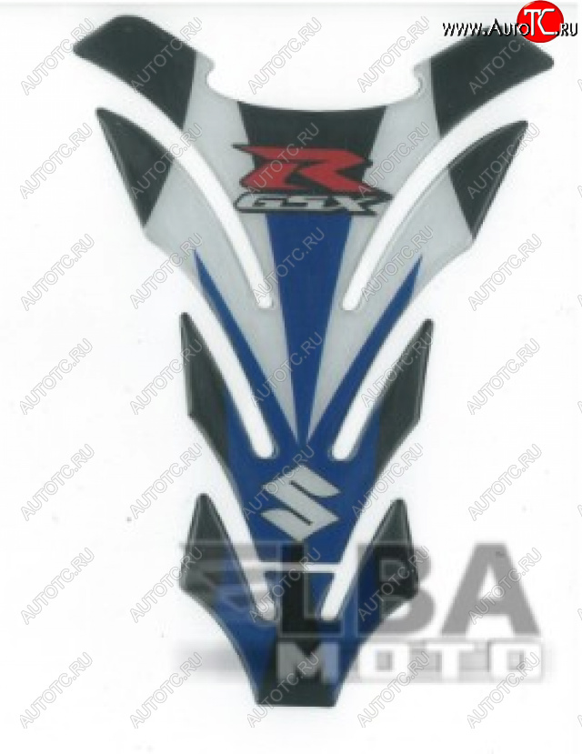1 279 р. Наклейка на бак для мотоцикла Suzuki GSX-R Бело-Сине-Черная  пм-00017103  с доставкой в г. Керчь