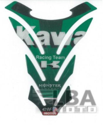 1 329 р. Наклейка на бак для мотоцикла Kawasaki Racing Зеленая  пм-00017106  с доставкой в г. Керчь. Увеличить фотографию 2