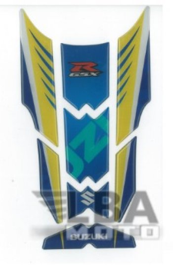 1 329 р. Наклейка на бак для мотоцикла Suzuki GSX-R Сине-Желтая  пм-00017107  с доставкой в г. Керчь. Увеличить фотографию 2