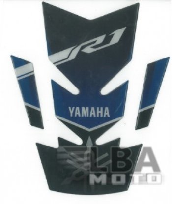 1 379 р. Наклейка на бак для мотоцикла Yamaha YZF-R1 Сине-Черная  пм-00017116  с доставкой в г. Керчь. Увеличить фотографию 2