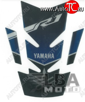 1 379 р. Наклейка на бак для мотоцикла Yamaha YZF-R1 Сине-Черная  пм-00017116  с доставкой в г. Керчь