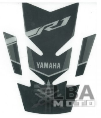 1 329 р. Наклейка на бак для мотоцикла Yamaha YZF-R1 Серо-Черная  пм-00017117  с доставкой в г. Керчь. Увеличить фотографию 2