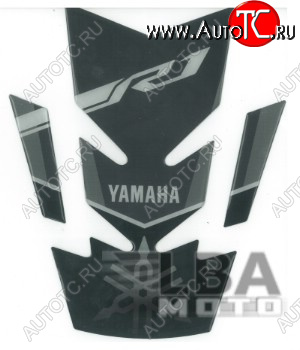 1 329 р. Наклейка на бак для мотоцикла Yamaha YZF-R1 Серо-Черная  пм-00017117  с доставкой в г. Керчь
