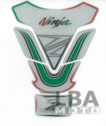 1 329 р. Наклейка на бак для мотоцикла Kawasaki Ninja Z Бело-Зеленая  пм-00017121  с доставкой в г. Керчь. Увеличить фотографию 2