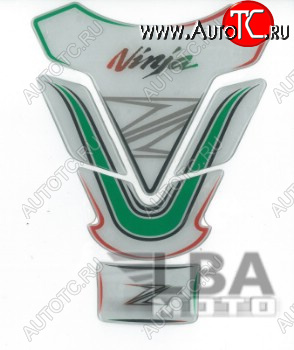 1 329 р. Наклейка на бак для мотоцикла Kawasaki Ninja Z Бело-Зеленая  пм-00017121  с доставкой в г. Керчь