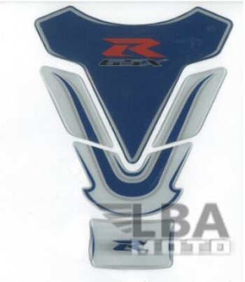 1 329 р. Наклейка на бак для мотоцикла Suzuki GSX-R Бело-Синяя  пм-00017125  с доставкой в г. Керчь. Увеличить фотографию 2