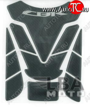 1 549 р. Наклейка на бак для мотоцикла Honda CBR Карбон Черная 1  пм-00017141  с доставкой в г. Керчь