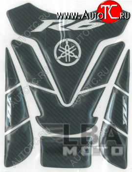 1 279 р. Наклейка на бак для мотоцикла Yamaha YZF-R6 Под Карбон 1  пм-00017144  с доставкой в г. Керчь