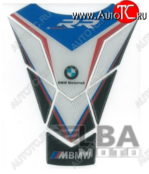 1 379 р. Наклейка на бак для мотоцикла BMW S1000RR Сине-Бело-Черная  пм-00017159  с доставкой в г. Керчь