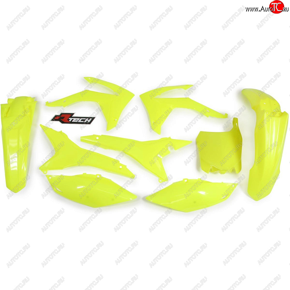 14 999 р. Комплект пластика R-Tech Honda CRF250R 14-17, CRF450R 13-16 (R-KITCRF-GF0-517) неоновый желтый  r-kitcrf-gf0-517  с доставкой в г. Керчь