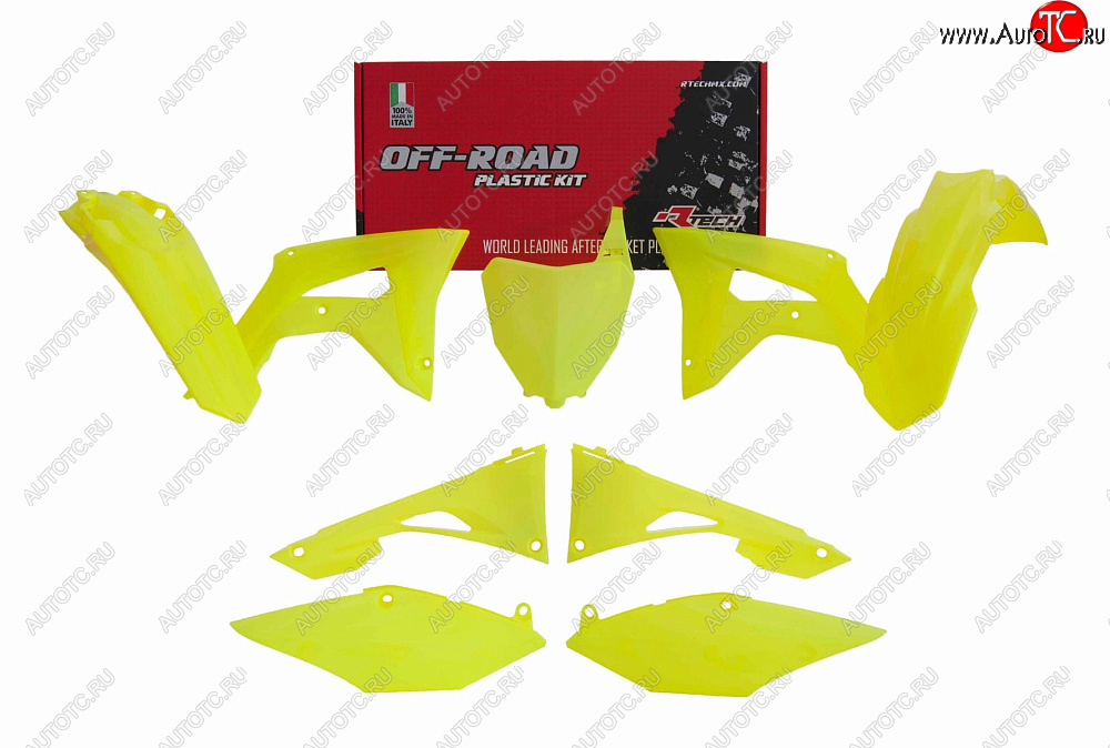 14 999 р. Комплект пластика R-Tech Honda CRF250R 19-20, CRF450R 19-20 (R-KITCRF-GF0-519) неоновый желтый  r-kitcrf-gf0-519  с доставкой в г. Керчь