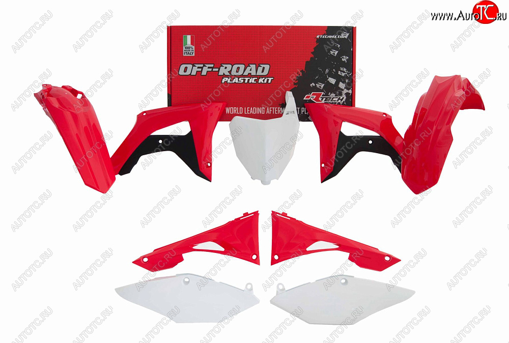 14 999 р. Комплект пластика R-Tech Honda CRF250R 19-20, CRF450R 19-20 (R-KITCRF-OEM-519) красный-белый  r-kitcrf-oem-519  с доставкой в г. Керчь