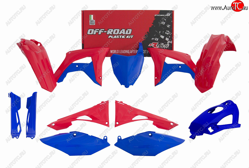 14 999 р. Комплект пластика R-Tech Honda CRF250R 19-20, CRF450R 19-20 (R-KITCRF-RSB-519) красный-синий  r-kitcrf-rsb-519  с доставкой в г. Керчь