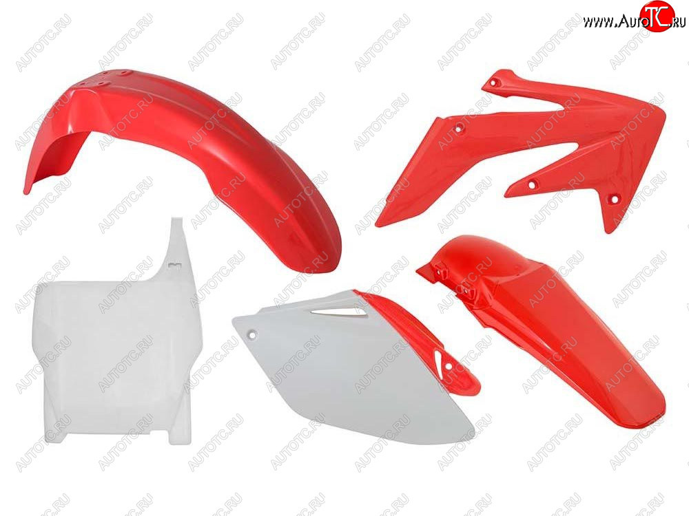 12 749 р. Комплект пластика R-Tech Honda CRF250R 2006-2007 (R-KITCRF-OEM-508) красный-белый  r-kitcrf-oem-508  с доставкой в г. Керчь