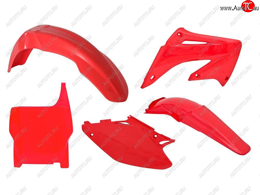 12 749 р. Комплект пластика R-Tech Honda CR125250 2004-2007 (R-KITCR0-RS0-503) Красный  r-kitcr0-rs0-503  с доставкой в г. Керчь