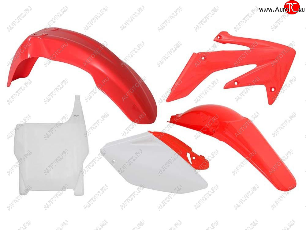 12 749 р. Комплект пластика R-Tech Honda CRF250R 04-05 (R-KITCRF-OEM-507) Красно-Белый  r-kitcrf-oem-507  с доставкой в г. Керчь