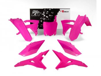 14 999 р. Комплект пластика R-Tech Honda CRF250R 14-17, CRF450R 13-16 (R-KITCRF-FU0-518) Розовый Неон  r-kitcrf-fu0-518  с доставкой в г. Керчь. Увеличить фотографию 1