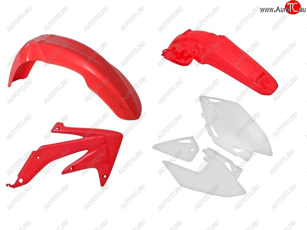 11 799 р. Комплект пластика R-Tech Honda CRF450X 05-07 (R-KITCRX-OEM-414) бело-красный  r-kitcrx-oem-414  с доставкой в г. Керчь