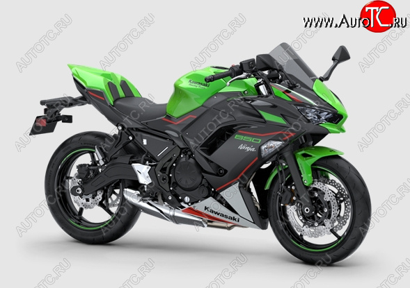 27 499 р. Комплект пластика для мотоцикла Kawasaki ER-6F 21-23 Зелено-Черно-Белый  пм-00028817  с доставкой в г. Керчь