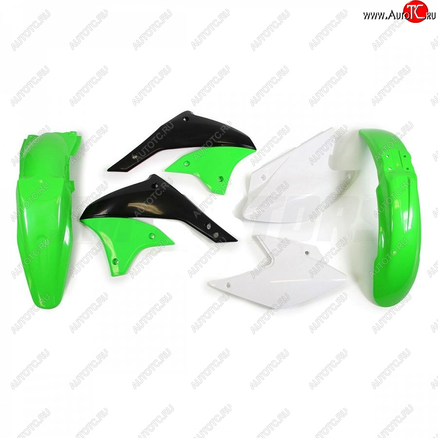 11 799 р. Комплект пластика R-Tech Kawasaki KLX450R 07-16 (R-KITKLX-OEM-497) зеленыйчерныйбелый  r-kitklx-oem-497  с доставкой в г. Керчь
