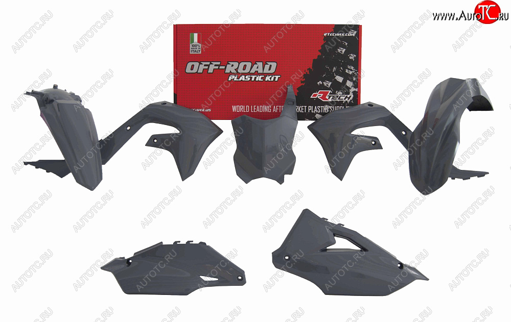 12 749 р. Комплект пластика R-Tech Kawasaki KX450F 19-20 (R-KITKXF-GR0-599) Quantum Grey серый  r-kitkxf-gr0-599  с доставкой в г. Керчь