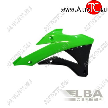 5 899 р. Обтекатели радиатора R-Tech Kawasaki KX85 14-17, KX100 14-17 (R-CVKX0VENR14) зеленыечерные  r-cvkx0venr14  с доставкой в г. Керчь