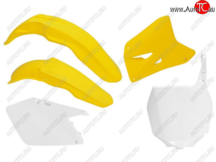12 749 р. Комплект пластика R-Tech Suzuki RM125250 01-11 (R-KITRM0-OEM-502) желтыйбелый  r-kitrm0-oem-502  с доставкой в г. Керчь