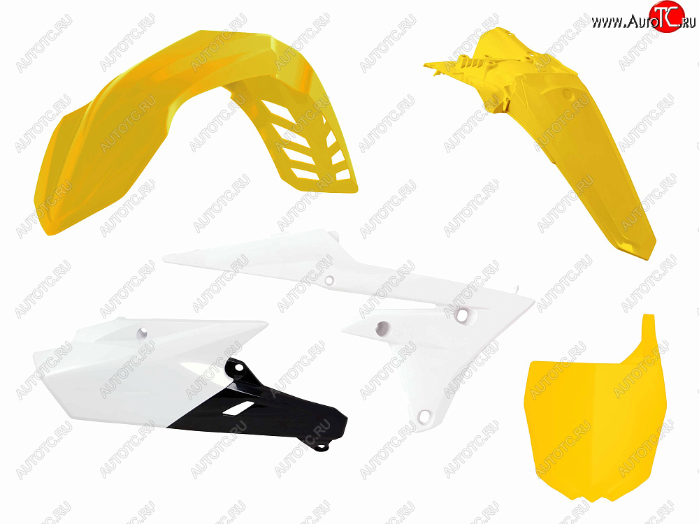 14 999 р. Комплект пластика R-Tech Yamaha WR250F 15-19, WR450F 16-18 (R-KITWRF-GY0-515) белыйжелтый  r-kitwrf-gy0-515  с доставкой в г. Керчь