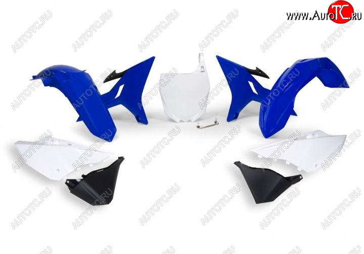 15 599 р. Комплект пластика R-Tech Yamaha YZ125250 02-18 (R-KITYZ0-BL0-REV) REVOLUTION синийбелыйчерный  r-kityz0-bl0-rev  с доставкой в г. Керчь