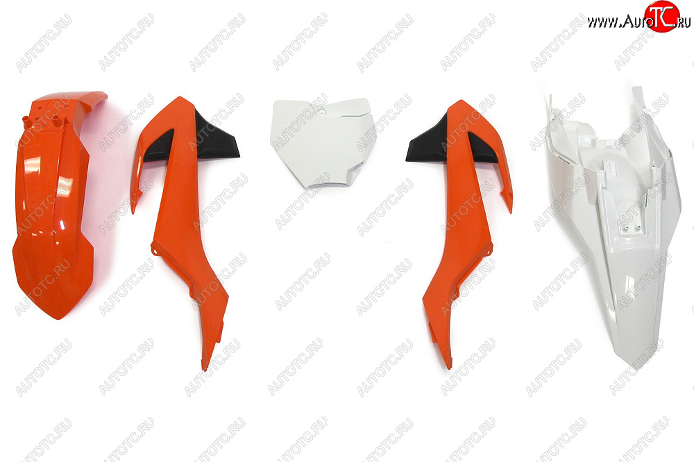 12 749 р. Комплект пластика R-Tech KTM SX65 16-18 (R-KITKTM-O16-500) оранжевыйбелый  r-kitktm-o16-500  с доставкой в г. Керчь