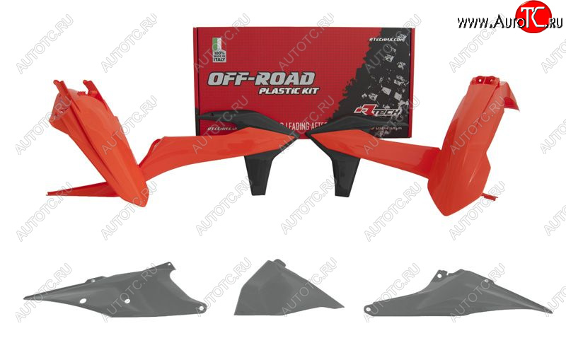 13 999 р. Комплект пластика R-Tech KTM EXCEXCFXC-WXCF-W 125-500 20-22 (R-KITKTM-OEM-421) Серо-оранж-черный  r-kitktm-oem-421  с доставкой в г. Керчь