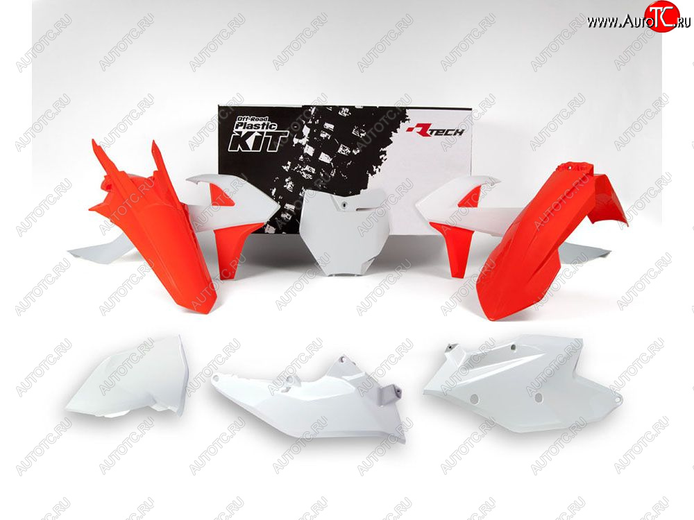 14 999 р. Комплект пластика R-Tech KTM SXSX-F 16-18, XCXC-F 17-18 (R-KITKTM-US2-516) оранжевый-белый  r-kitktm-us2-516  с доставкой в г. Керчь