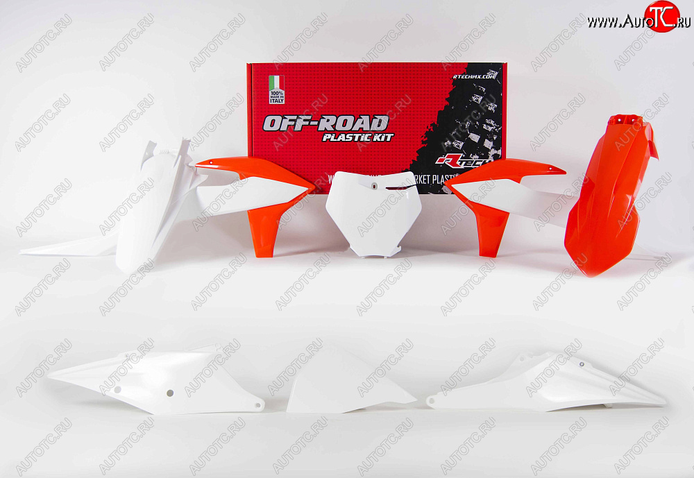 14 999 р. Комплект пластика R-Tech KTM SXSX-FXCXC-F 2019 (R-KITKTM-OEM-599) оранжевый-белый  r-kitktm-oem-599  с доставкой в г. Керчь
