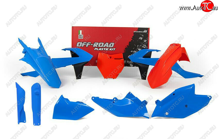 16 349 р. Комплект пластика R-Tech KTM SXSX-F 16-18, XCXC-F 17-18 (R-KITKTM-CL0-518) Сине-Оранжево-Черный  r-kitktm-cl0-518  с доставкой в г. Керчь