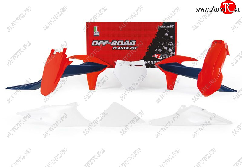 14 999 р. Комплект пластика R-Tech KTM SXSXF 19-22, XCXCF 19-22 (R-KITKTM-OEM-601) Бело-оранж-синий  r-kitktm-oem-601  с доставкой в г. Керчь