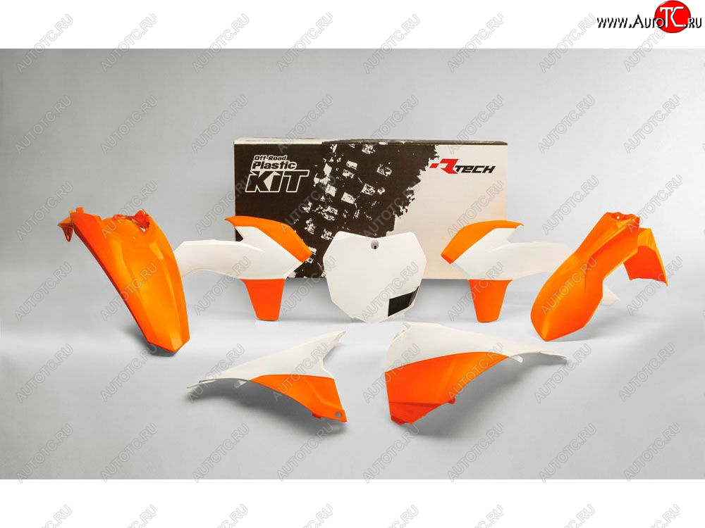 12 749 р. Комплект пластика R-Tech KTM SXSXF 125150250350450 13-15 (R-KITKTM-OEM-592) Бело-Оранжевый  r-kitktm-oem-592  с доставкой в г. Керчь