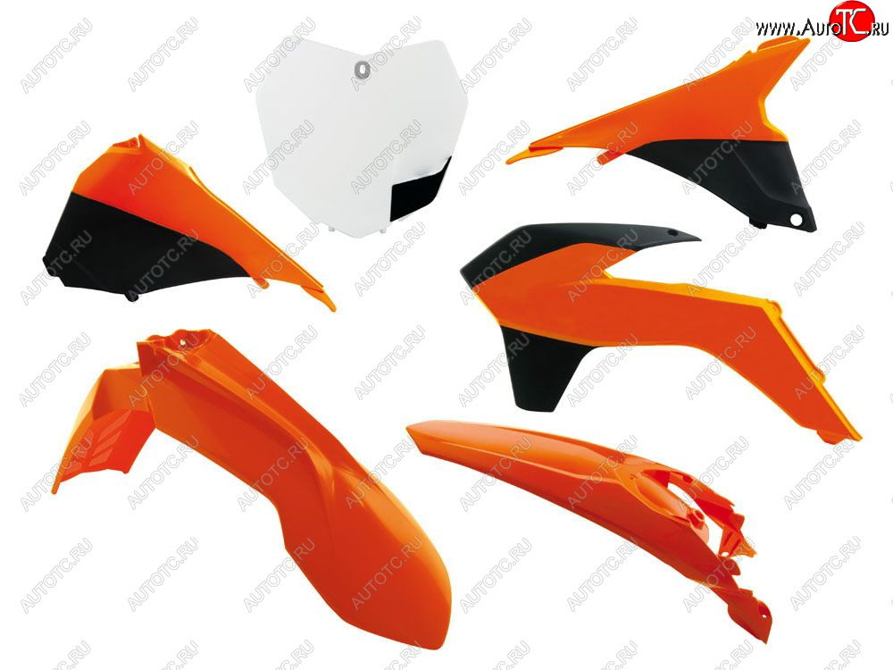 12 749 р. Комплект пластика R-Tech KTM SXSXF 125150250350450 13-15 (R-KITKTM-OEM-512) Бело-Черно-Оранж  r-kitktm-oem-512  с доставкой в г. Керчь