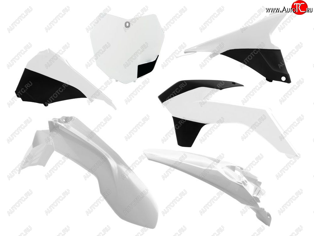 12 749 р. Комплект пластика R-Tech KTM SXSXF 125150250350450 13-15 (R-KITKTM-BN0-512) Бело-Черный  r-kitktm-bn0-512  с доставкой в г. Керчь