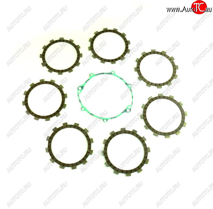 5 449 р. Компл. фрикц. дисков сцепл.+прокладка Athena Yamaha WR250R 08-13, WR250X 08-11  p40230099  с доставкой в г. Керчь