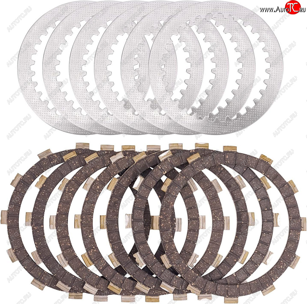 5 199 р. Комплект дисков сцепления AHL Сталь+Фрикционы Yamaha XT660RX 04-09, XT660Z 08-10, XVS650 97-02  пм-00030010  с доставкой в г. Керчь